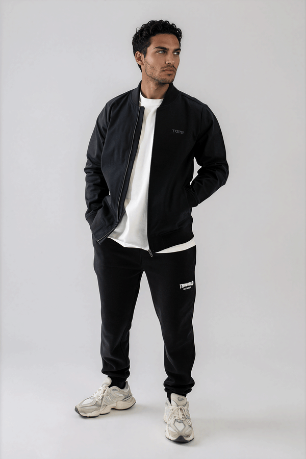 Black Line Bomber Jacket Black