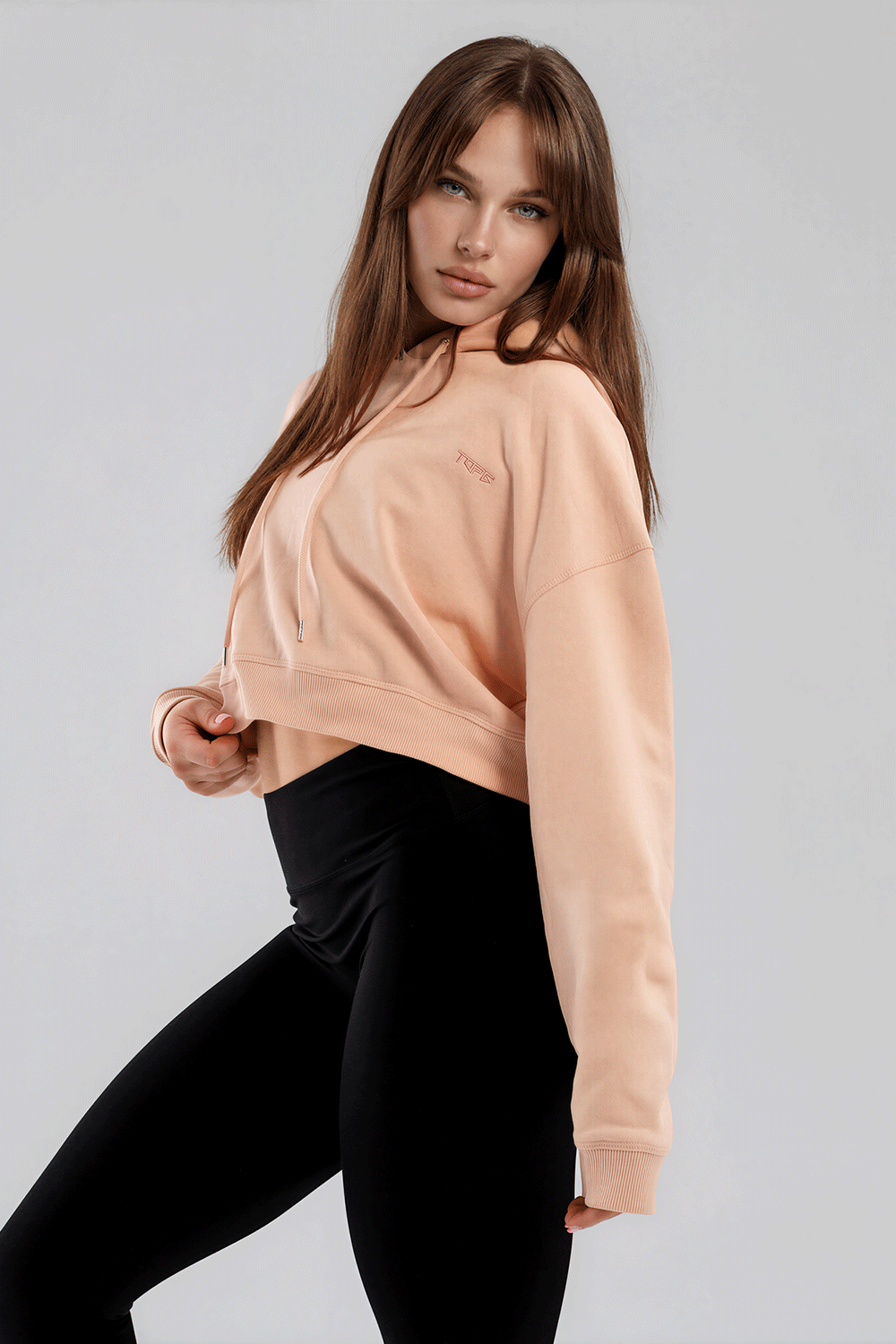 Essential Crop Hood Pink