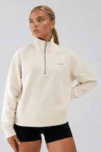 TG Half Zip Crew Bone