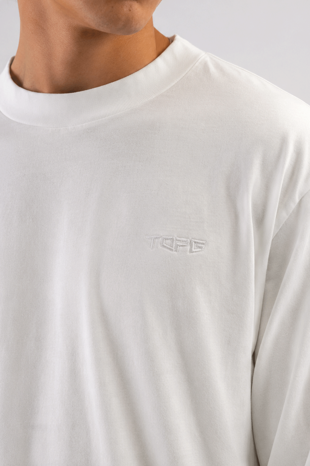 Essential Oversized Long Sleeve White