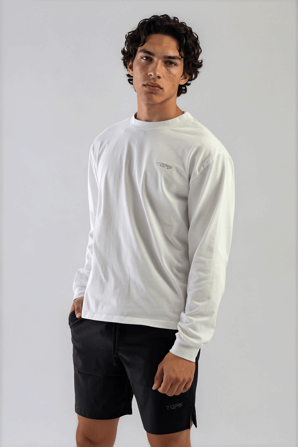 Essential Oversized Long Sleeve White