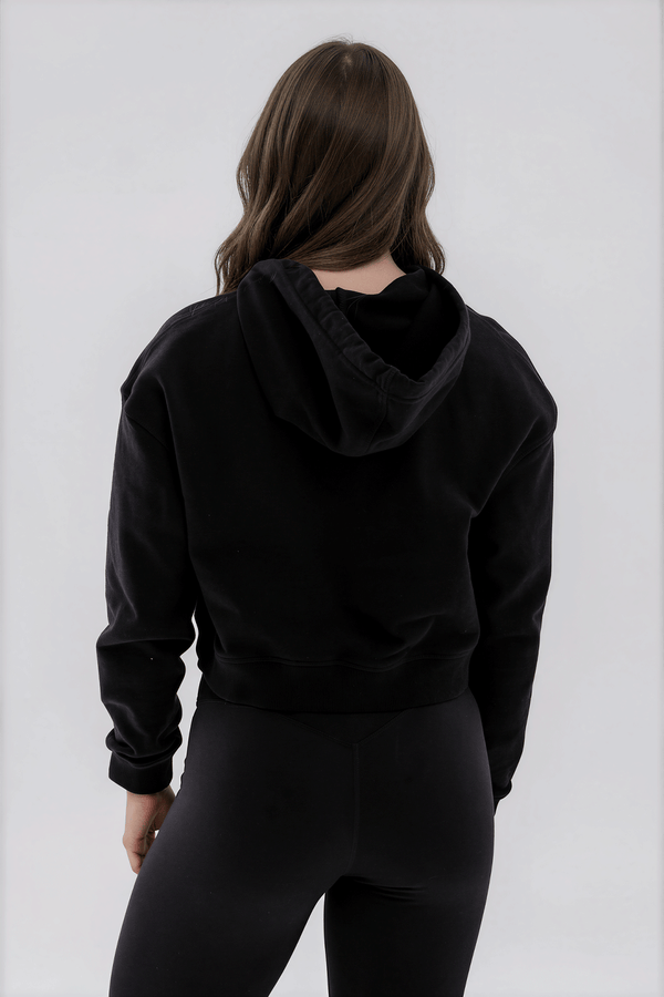 Essential Crop Hood Black