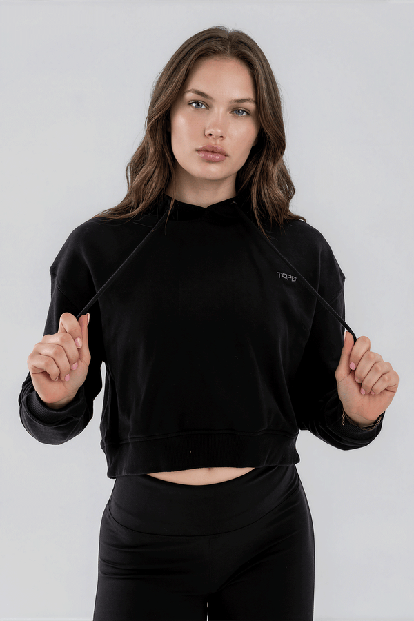 Essential Crop Hood Black
