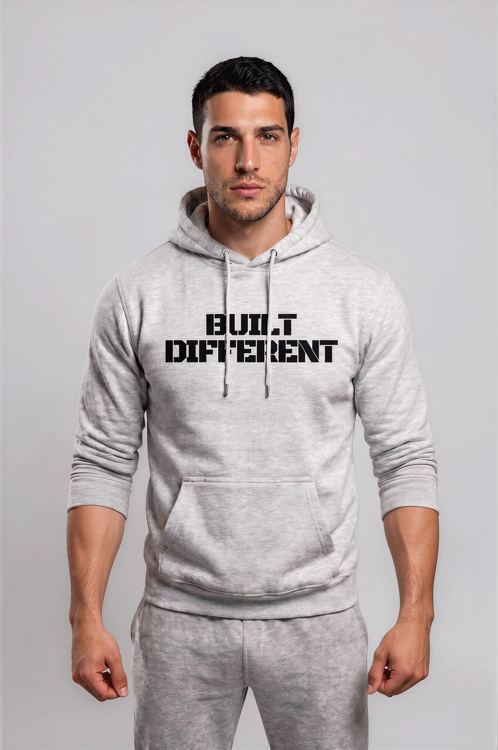 Built Different Hoodie Grey
