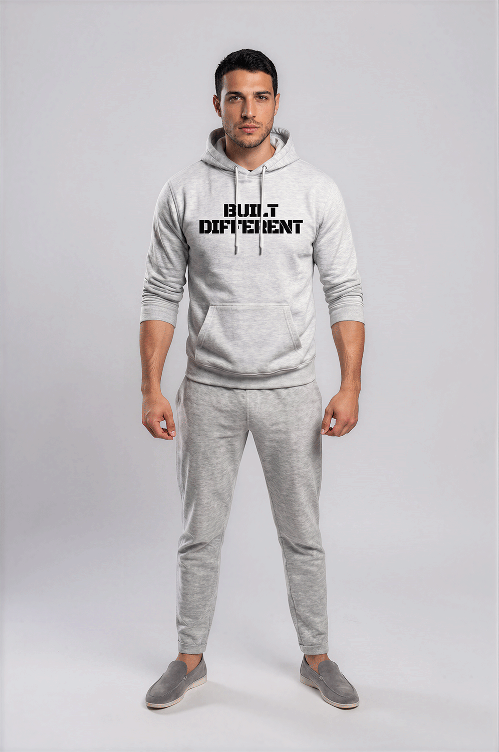 Built Different Hoodie Grey