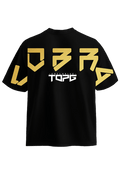 Cobra Shield Tee Black Gold front view Top G men's t shirt