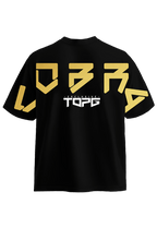 Cobra Shield Tee Black Gold front view Top G men's t shirt