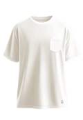 Legacy Pocket Tee Ivory front view Top G men's t shirt