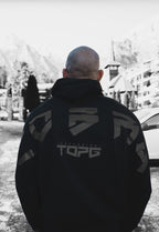 Cobra Shield Blackout Edition side view Top G men's hoodie