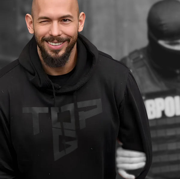 Cobra Shield Blackout Edition detail Top G men's hoodie