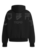 Cobra Shield Blackout Edition front view Top G men's hoodie