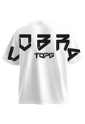 Cobra Shield Tee White Black front view Top G men's t shirt