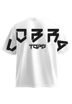 Cobra Shield Tee White Black front view Top G men's t shirt