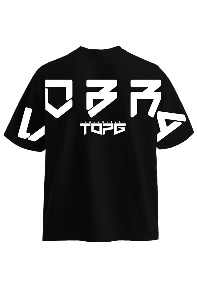 Cobra Shield Tee Black White front view Top G men's t shirt