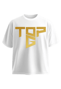Cobra Shield Tee White Gold front view Top G men's t shirt