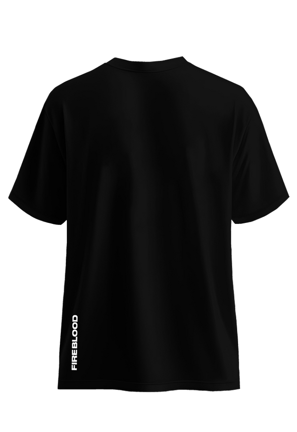 FIREBLOOD Active Tee Black side view Fireblood men's t shirt