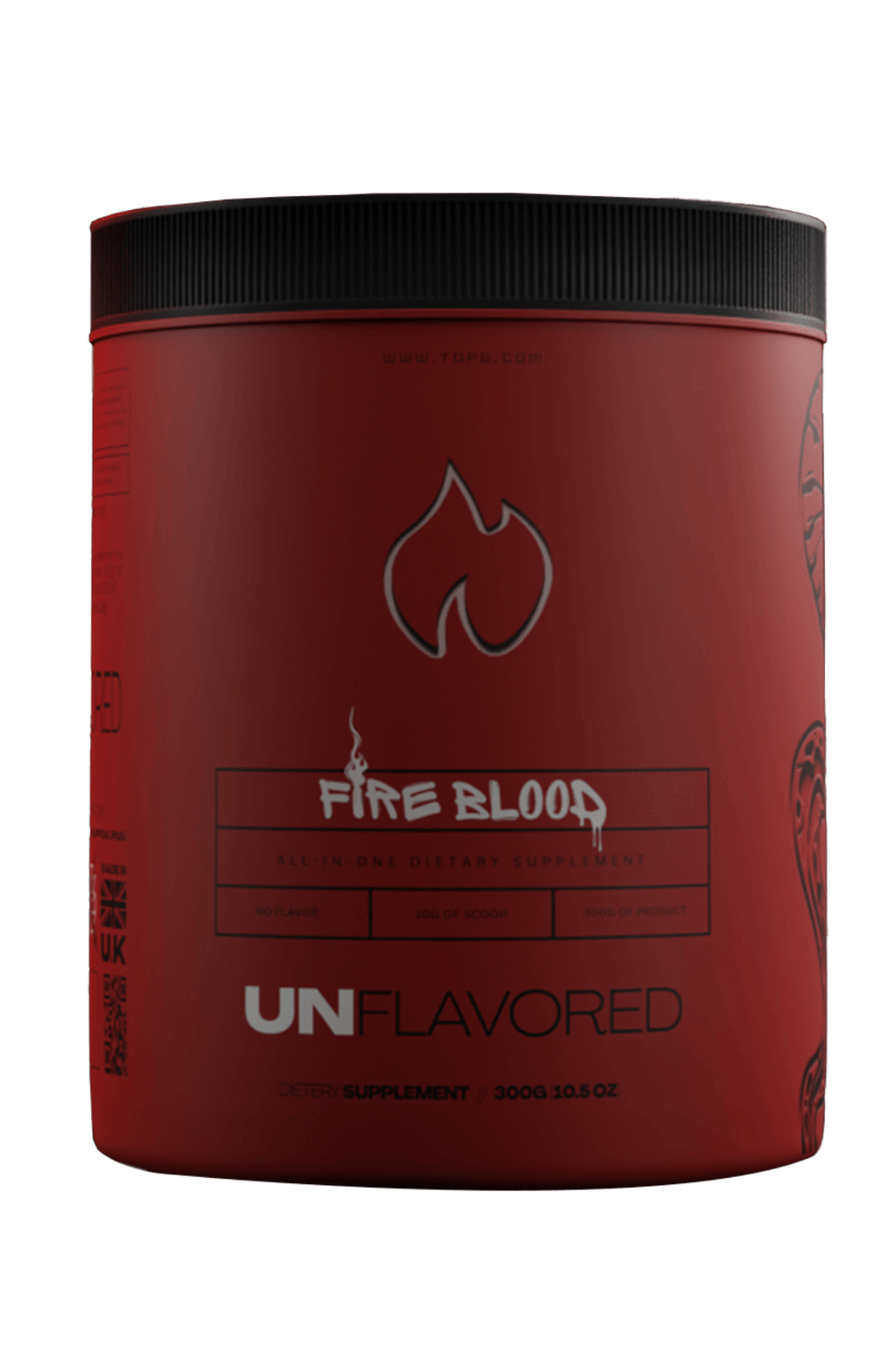Fireblood one off 2 tubs back view Fireblood daily supplement