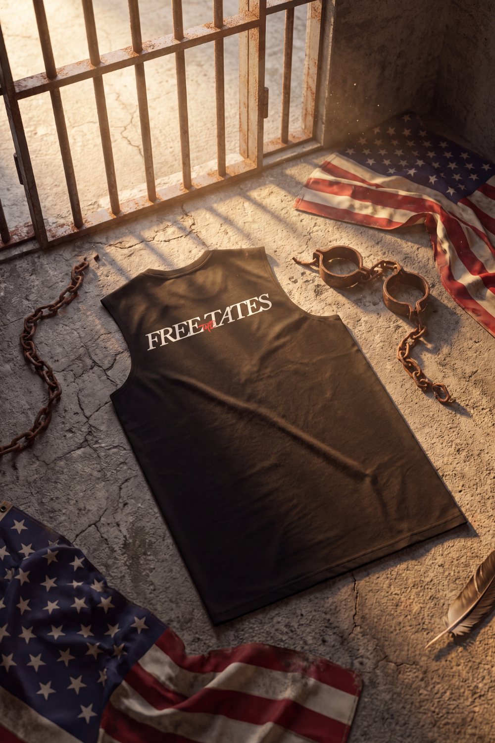 Free The Tates Vest Black
