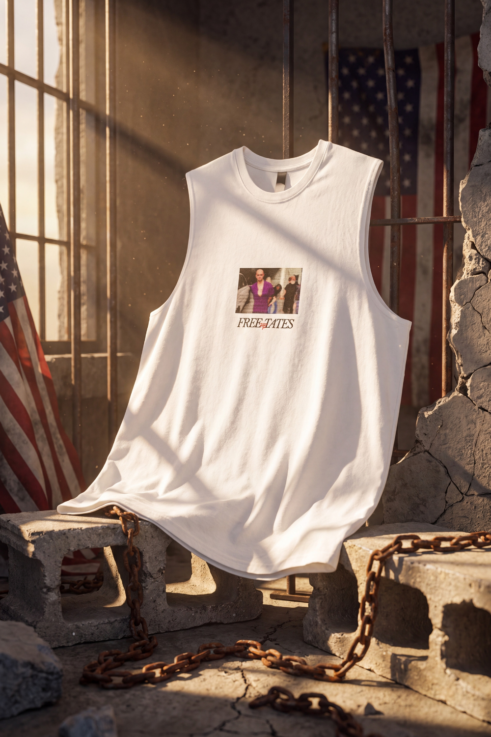 Free The Tates Vest White