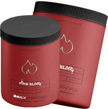 Fireblood Double Subscription back view Fireblood daily supplement