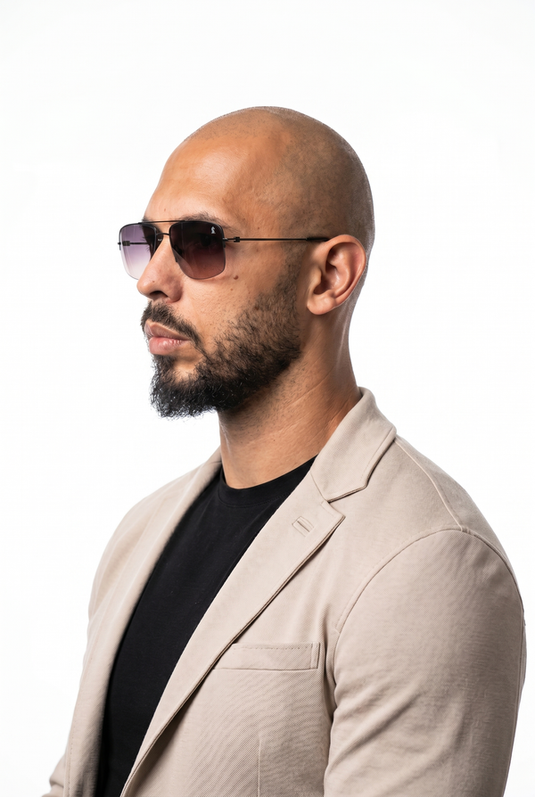 Rectangular Rimless Glasses Andrew Tate Flex Sunglasses | Andrew Tate Titanium Top G Edition