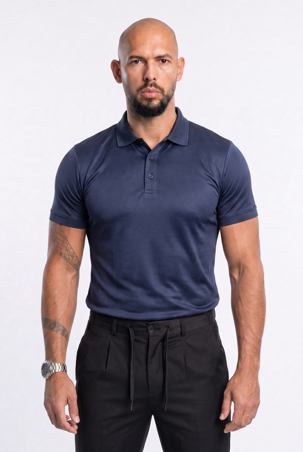 Apex Slim Fit Polo Navy Blue