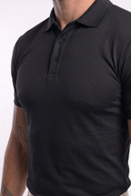 Apex Slim Fit Polo Black