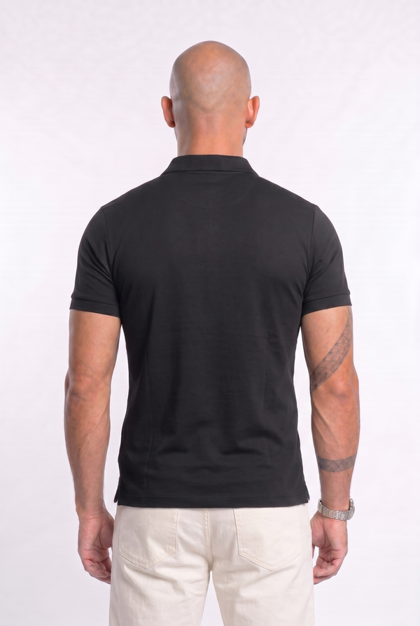 Apex Slim Fit Polo Black
