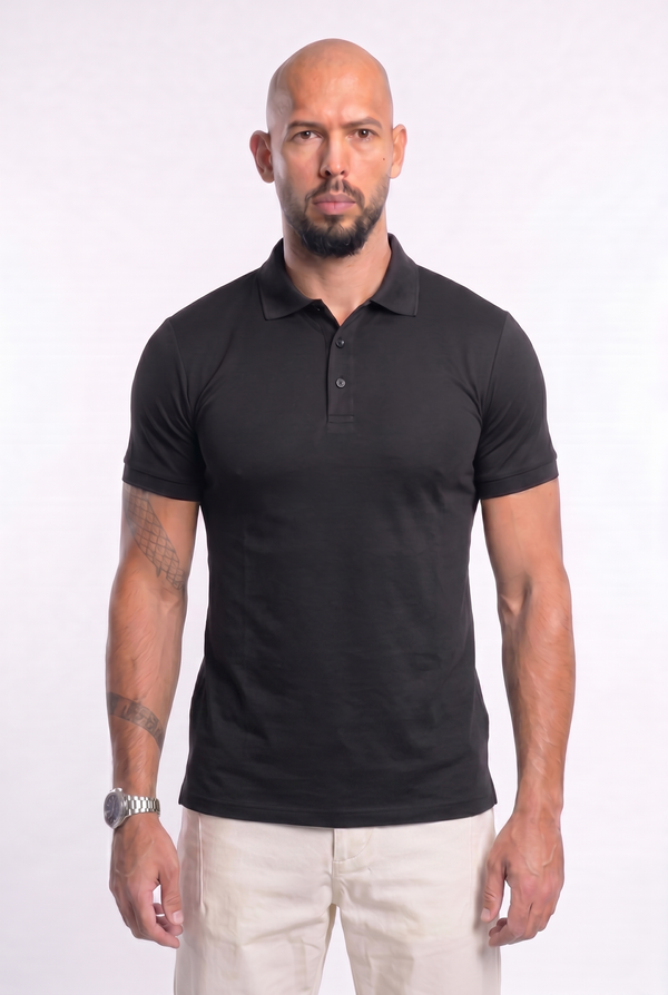 Apex Slim Fit Polo Black
