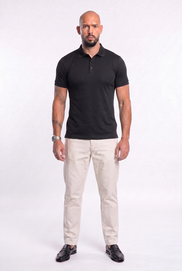 Apex Slim Fit Polo Black