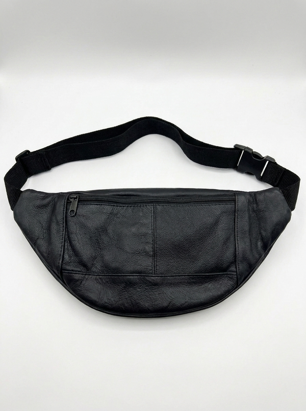 Cobra Leather Waist Pack Black