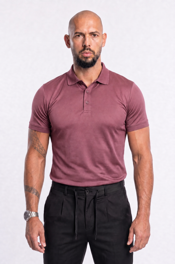 Apex Slim Fit Polo Light Burgundy