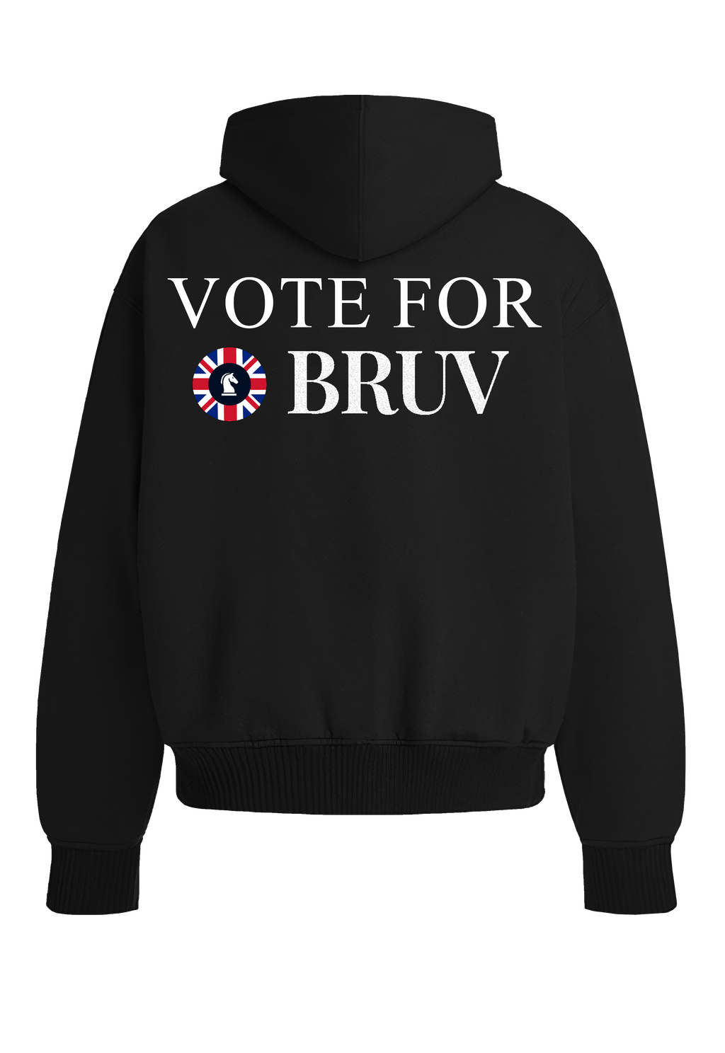 Vote for BRUV Hoodie back view Top G men's hoodie