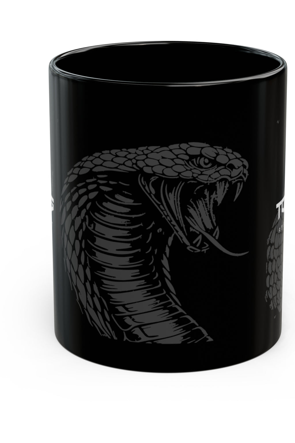 Cobra Mug Black - front, cobra head