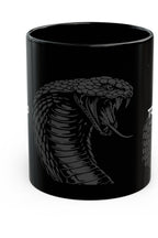 Cobra Mug Black - front, cobra head