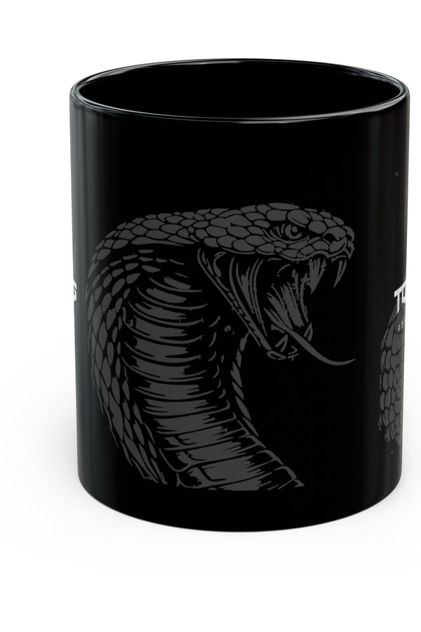 Cobra Mug Black - front, cobra head