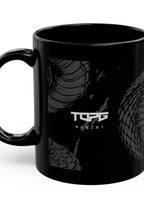 Cobra Mug Black - handle left, TOPG logo