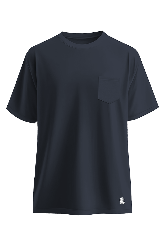 Legacy Pocket Tee Blue front view Top G men's t shirt