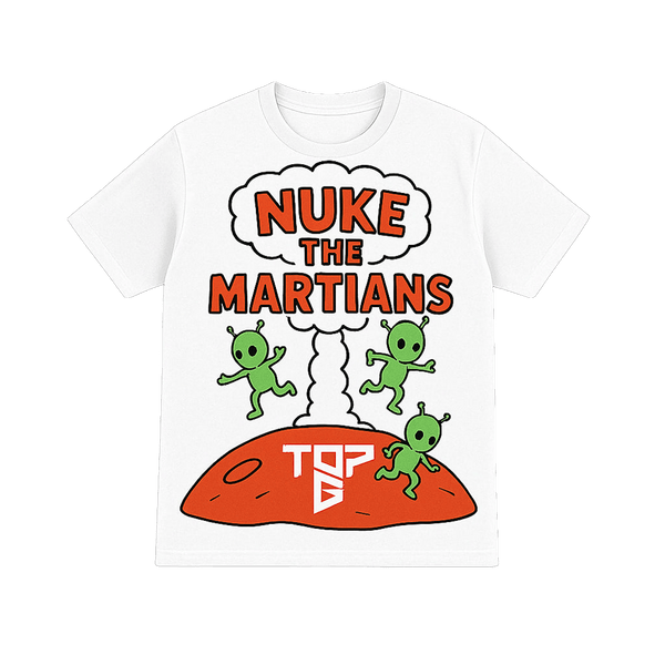 Nuke The Martians front view Top G men's t shirt