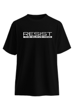 Resist 2 Black front view Top G men's t shirt