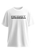 Resist 2 White front view Top G men's t shirt