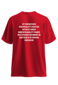 RESIST Red front view Top G men's t shirt