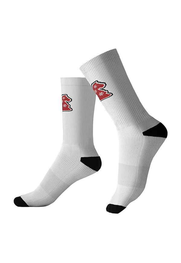 TOP G Christmas Socks Red front view Top G sports socks