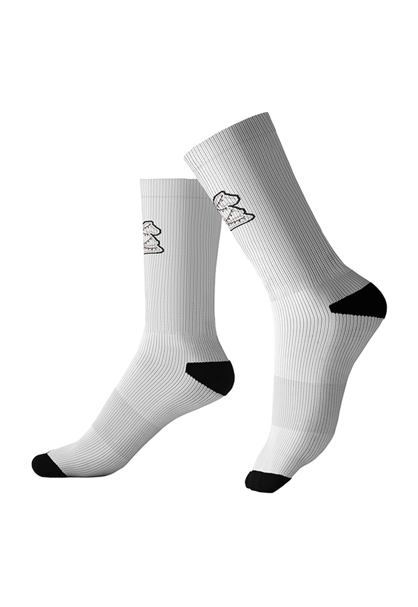 TOP G Christmas Socks White front view Top G sports socks