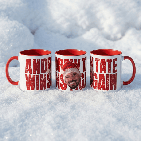 Gift Of Joy Christmas Mug side view Top G mug