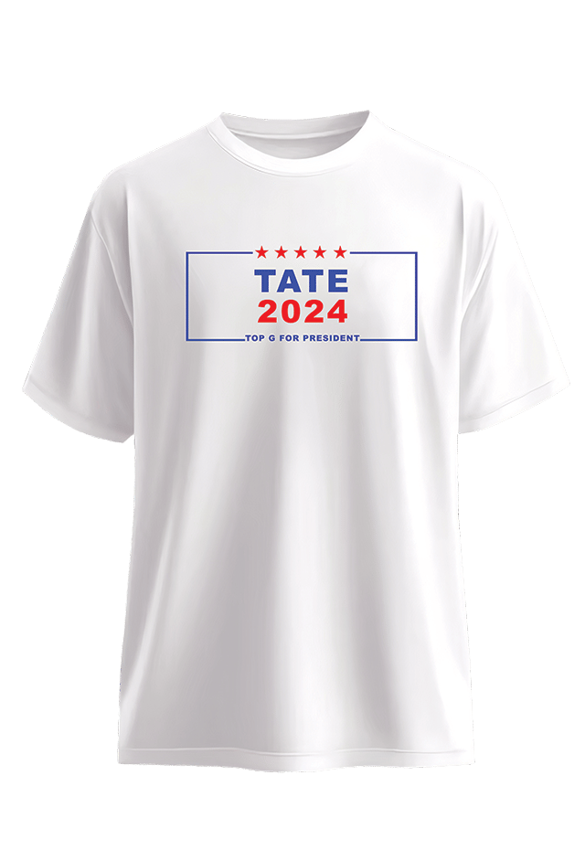 Tate For President front view Top G men's t shirt