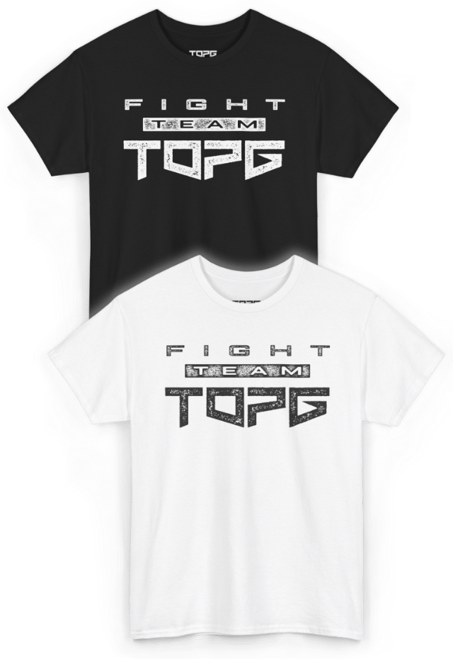 Official TOP G Fight Team Tee front view Top G men's t shirt