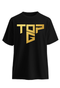 Top Tee Black and Gold front view Top G men's t shirt