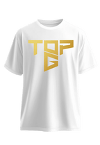 Top Tee White and Gold side view Top G men's t shirt