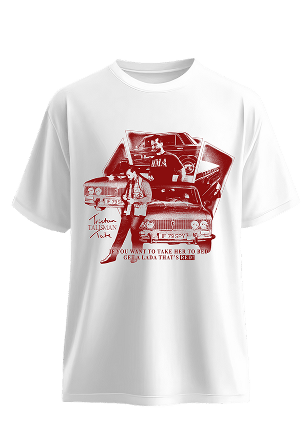 The Lada Effect Tee White front view Top G men's t shirt